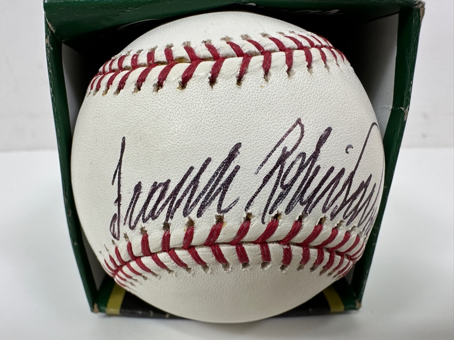 Signed Frank Robinson Autographed MLB Baseball With Certificate Of Authenticity (COA) [Photo 2]