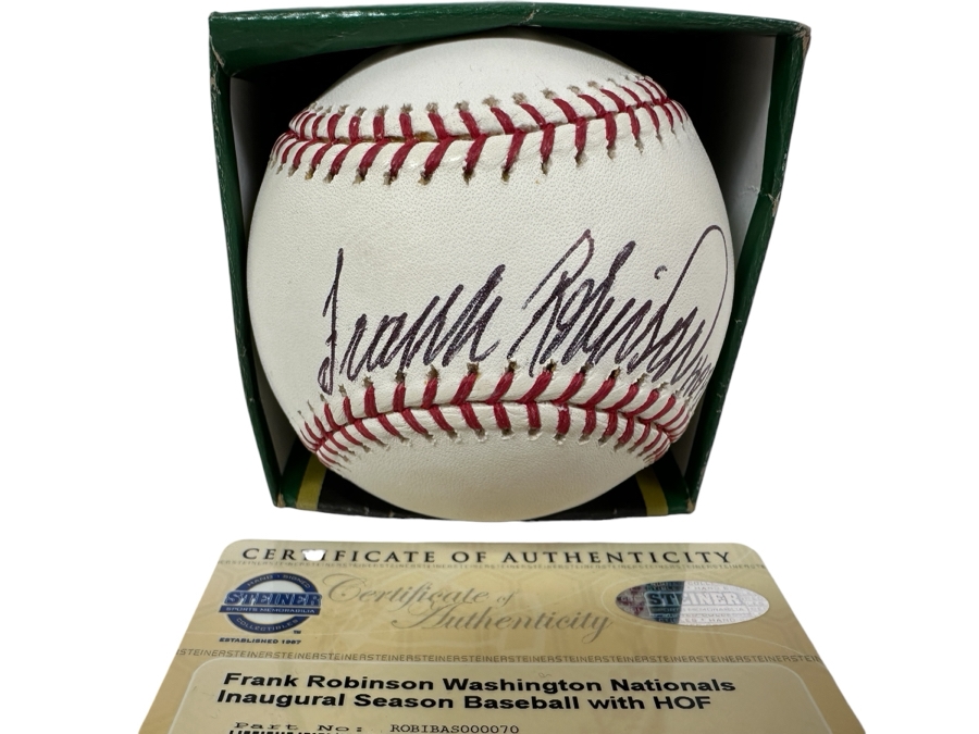 Signed Frank Robinson Autographed MLB Baseball With Certificate Of Authenticity (COA)