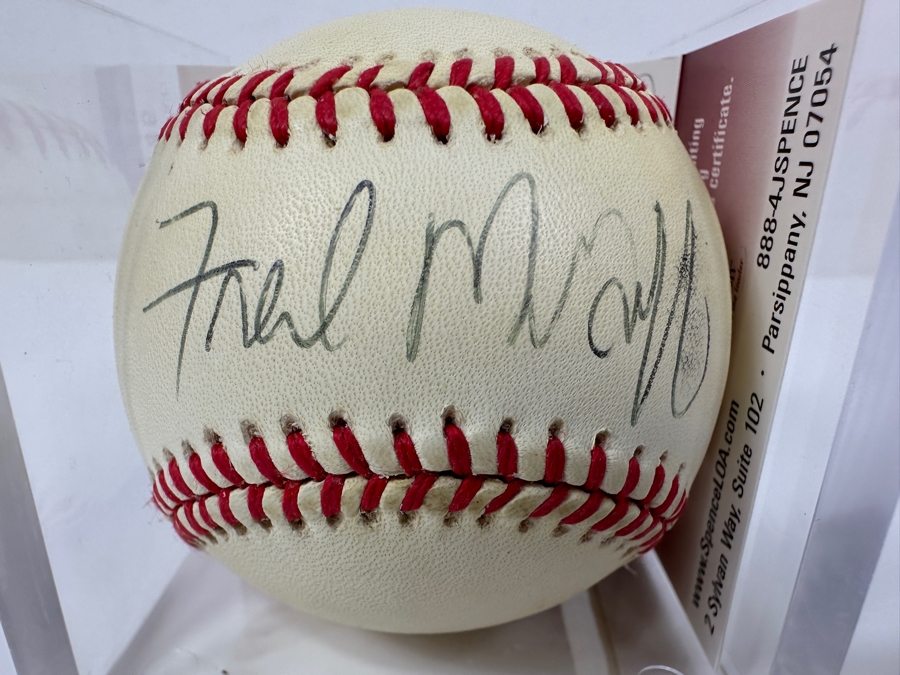 Signed Fred McGriff Autographed MLB Baseball With Certificate Of Authenticity (COA) [Photo 2]