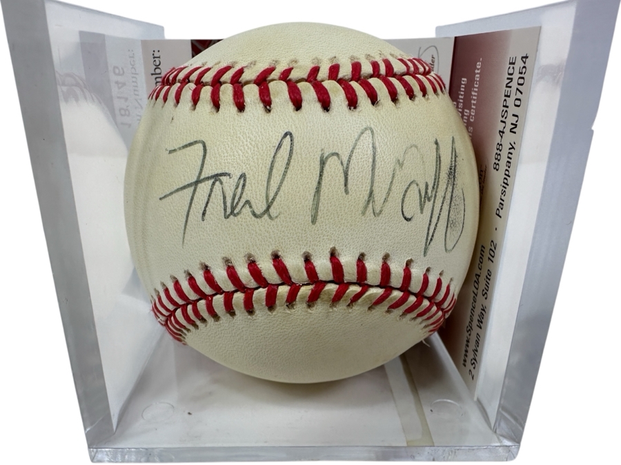 Signed Fred McGriff Autographed MLB Baseball With Certificate Of Authenticity (COA)