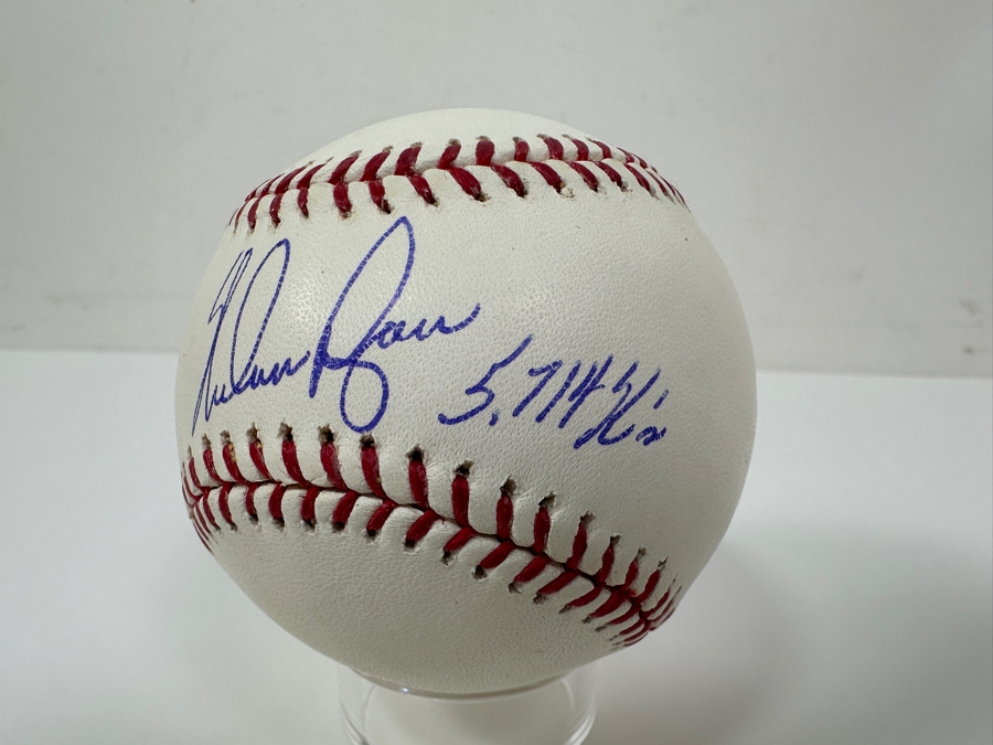 Signed Nolan Ryan With Inscription '5,714 K's' Autographed MLB Baseball With Certificate Of Authenticity (COA) [Photo 3]
