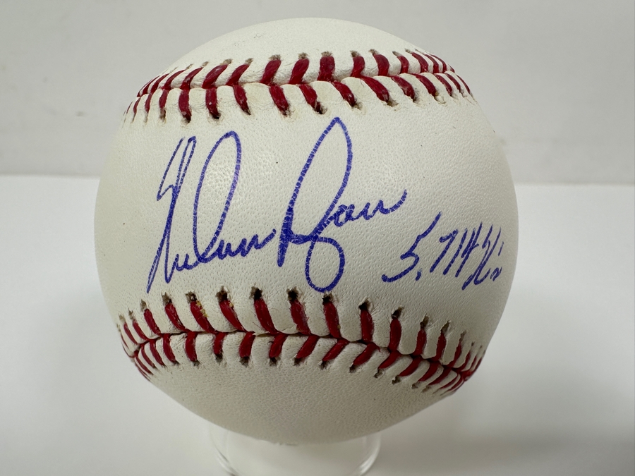 Signed Nolan Ryan With Inscription '5,714 K's' Autographed MLB Baseball With Certificate Of Authenticity (COA) [Photo 2]