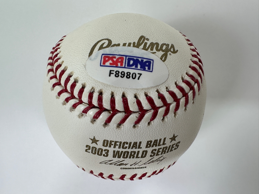 Signed Phil Rizzuto 2003 World Series Ball - Last Time He Threw Out The First Pitch For A World Series Game Autographed MLB Baseball With Certificate Of Authenticity (COA) [Photo 4]