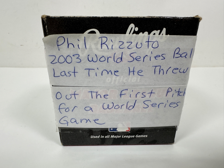 Signed Phil Rizzuto 2003 World Series Ball - Last Time He Threw Out The First Pitch For A World Series Game Autographed MLB Baseball With Certificate Of Authenticity (COA) [Photo 7]
