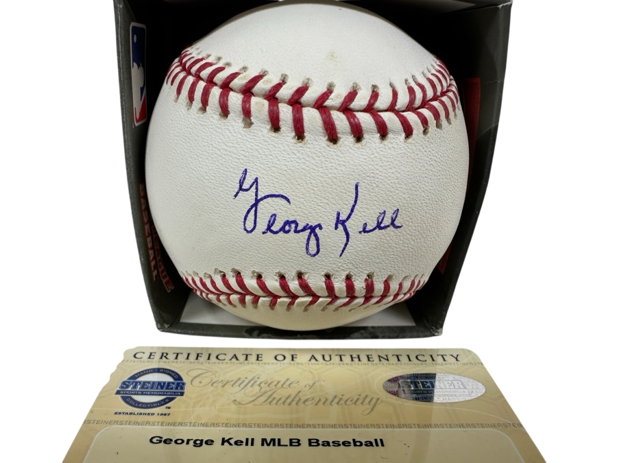 Signed George Kell Autographed MLB Baseball With Certificate Of Authenticity (COA)