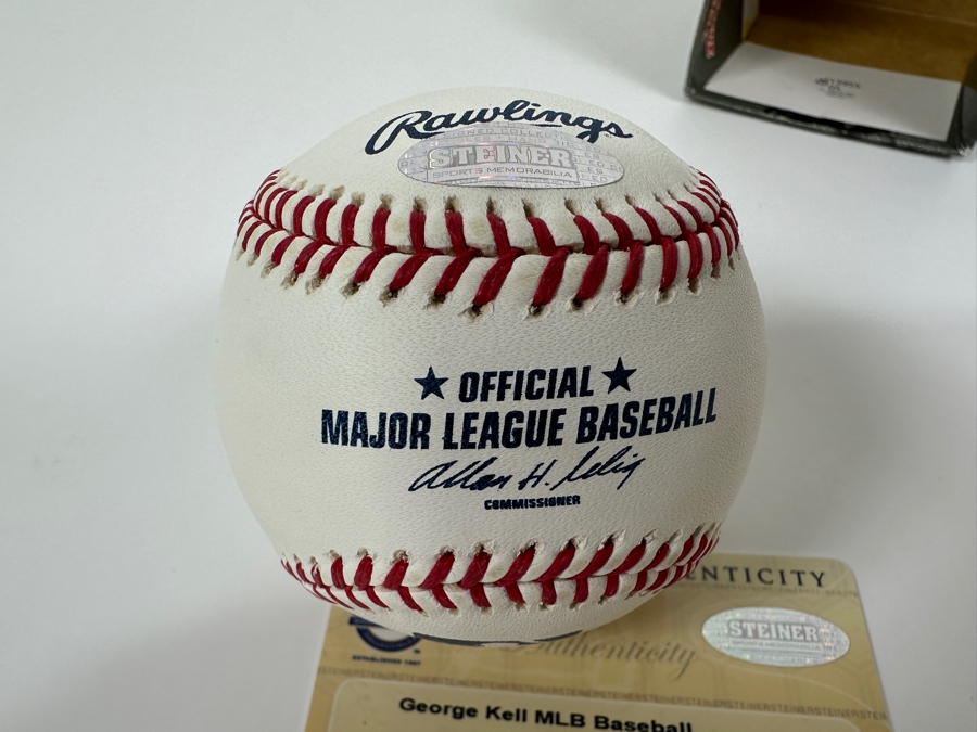 Signed George Kell Autographed MLB Baseball With Certificate Of Authenticity (COA) [Photo 3]