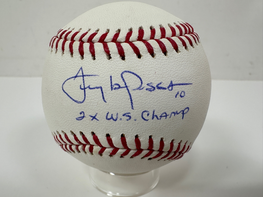 Signed Tony La Russa With Inscription '2 X W.S. Champ' Autographed MLB Baseball With Certificate Of Authenticity (COA) [Photo 2]