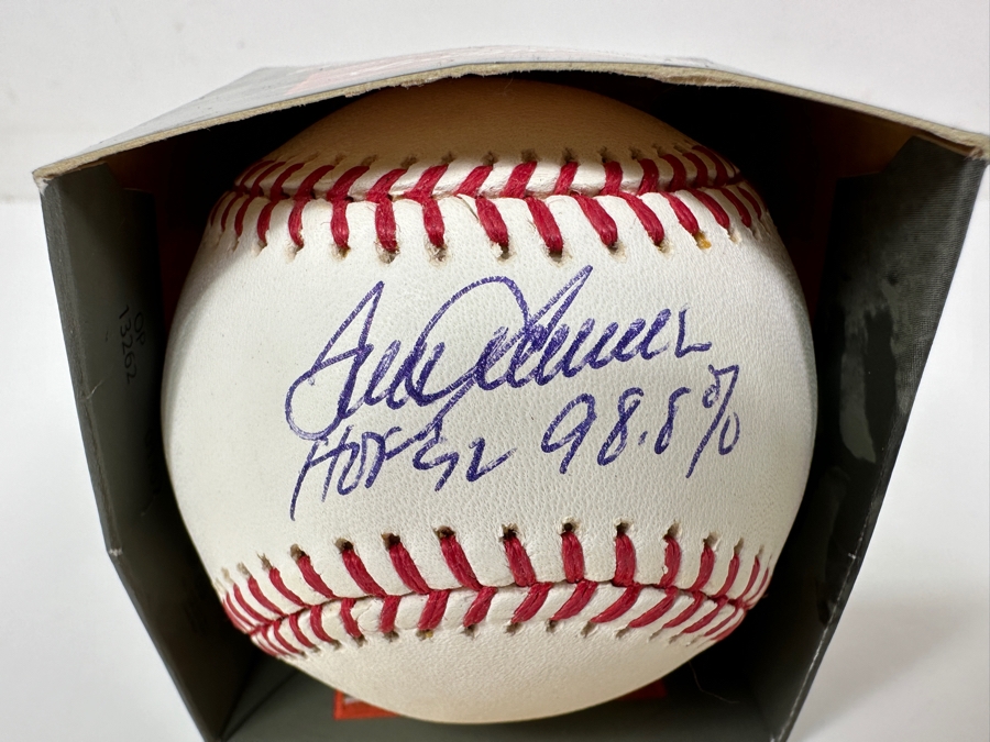 Signed Tom Seaver With Inscription 'HOF 92 98.8%' Autographed MLB Baseball With Certificate Of Authenticity (COA) [Photo 2]