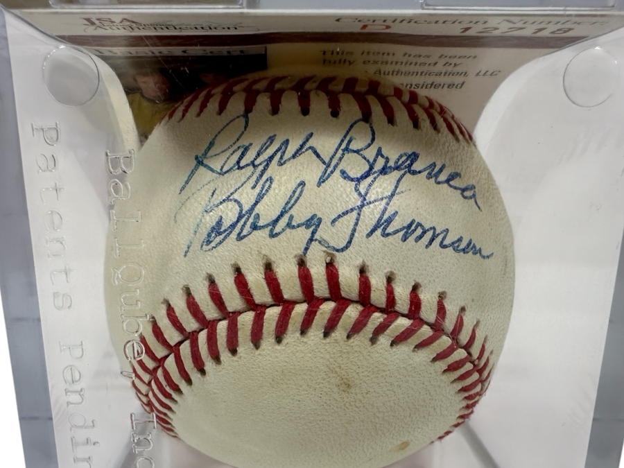 Signed Bobby Thomson / Ralph Branca Autographed MLB Baseball With Certificate Of Authenticity (COA)