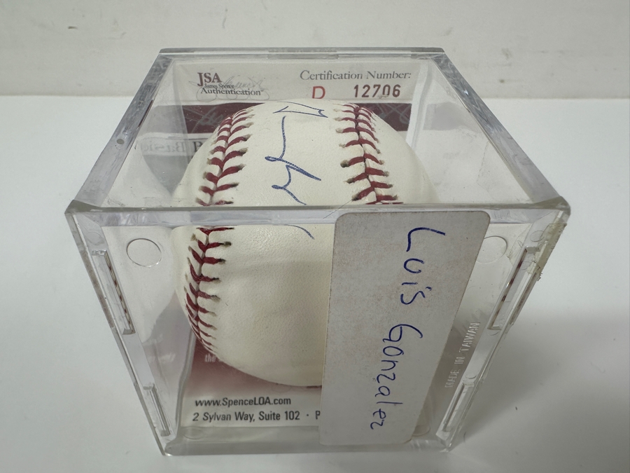 Signed Luis Gonzalez Autographed MLB Baseball With Certificate Of Authenticity (COA) [Photo 4]