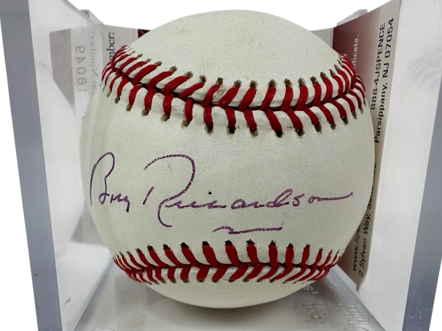 Signed Bobby Richardson Autographed MLB Baseball With Certificate Of Authenticity (COA)