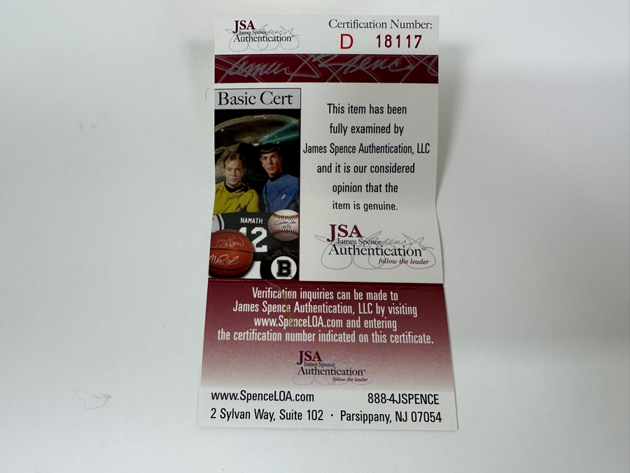 Signed Andy Pafko Autographed MLB Baseball With Certificate Of Authenticity (COA) [Photo 6]