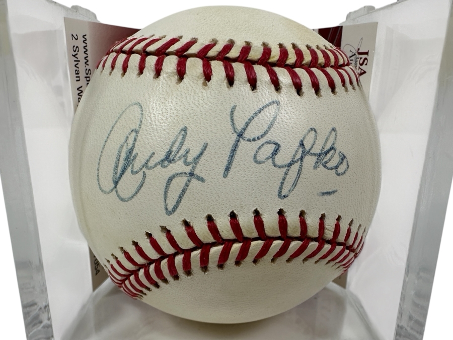 Signed Andy Pafko Autographed MLB Baseball With Certificate Of Authenticity (COA)
