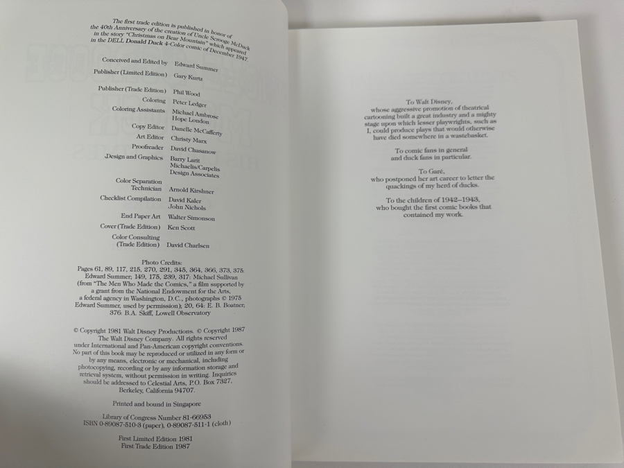 1987 First Trade Edition Paperback Book Walt Disney's Uncle Scrooge McDuck: His Life & Times Written Drawn Carl Barks [Photo 4]