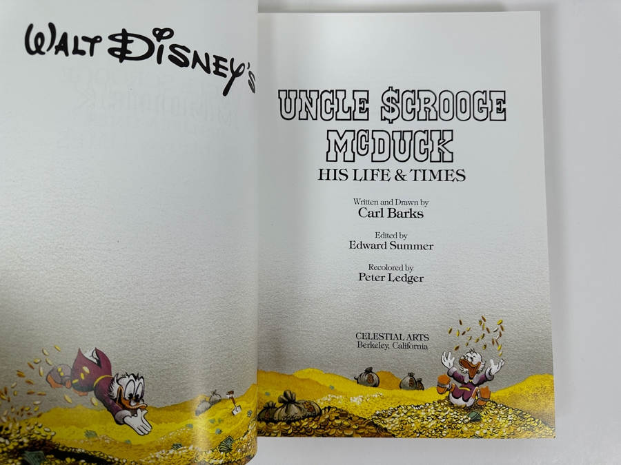 1987 First Trade Edition Paperback Book Walt Disney's Uncle Scrooge McDuck: His Life & Times Written Drawn Carl Barks [Photo 3]