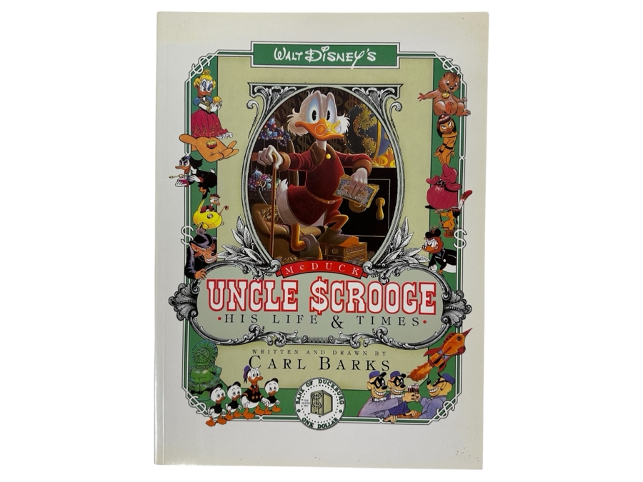 1987 First Trade Edition Paperback Book Walt Disney's Uncle Scrooge McDuck: His Life & Times Written Drawn Carl Barks