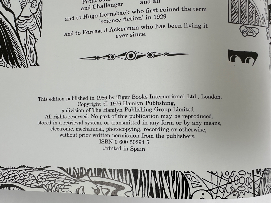 Vintage 1986 Hardcover Book A Pictorial History Of Science Fiction By David Kyle [Photo 7]