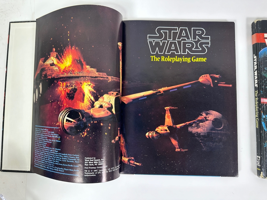 Pair Of Vintage 1987 First Edition Hardcover Books Star Wars The Roleplaying Game Published By West End Games, Inc.  [Photo 5]