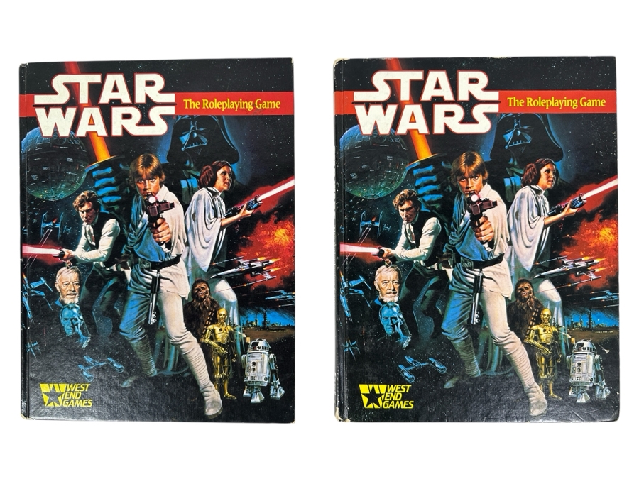 Pair Of Vintage 1987 First Edition Hardcover Books Star Wars The Roleplaying Game Published By West End Games, Inc. 
