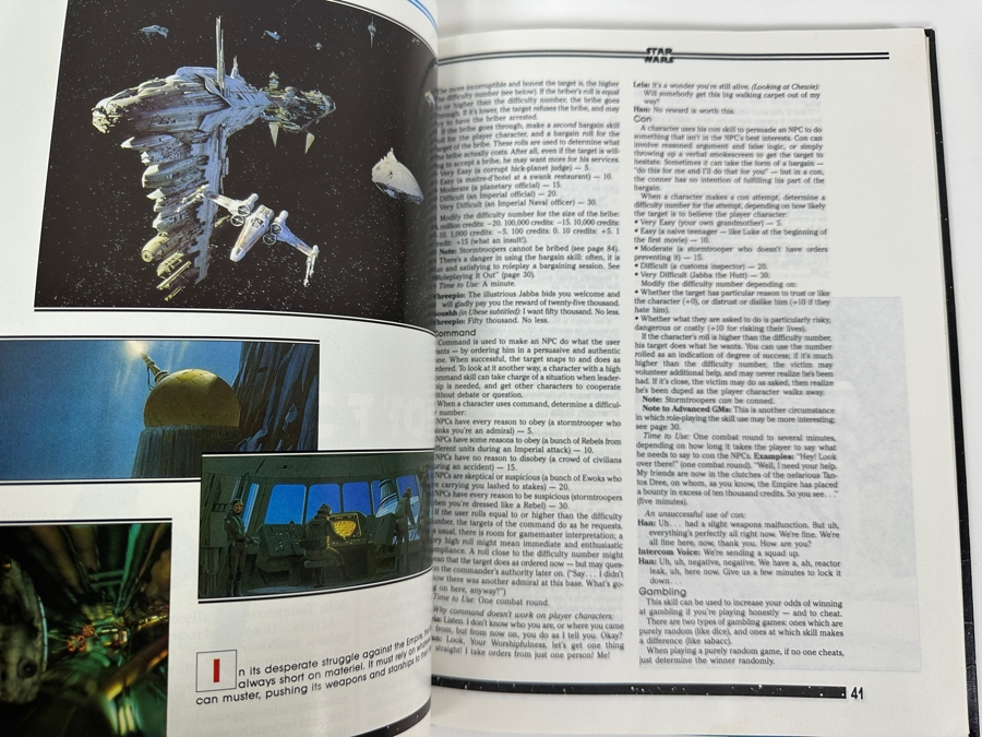 Pair Of Vintage 1987 First Edition Hardcover Books Star Wars The Roleplaying Game Published By West End Games, Inc.  [Photo 13]