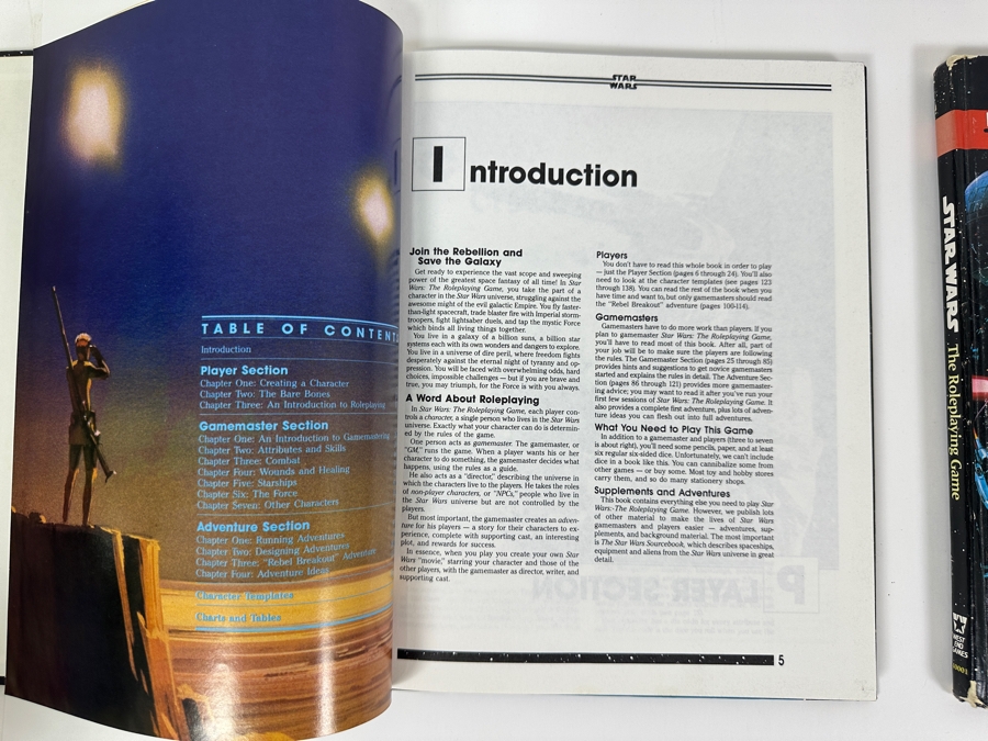 Pair Of Vintage 1987 First Edition Hardcover Books Star Wars The Roleplaying Game Published By West End Games, Inc.  [Photo 8]