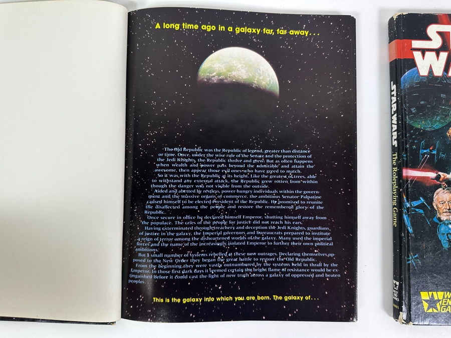 Pair Of Vintage 1987 First Edition Hardcover Books Star Wars The Roleplaying Game Published By West End Games, Inc.  [Photo 4]