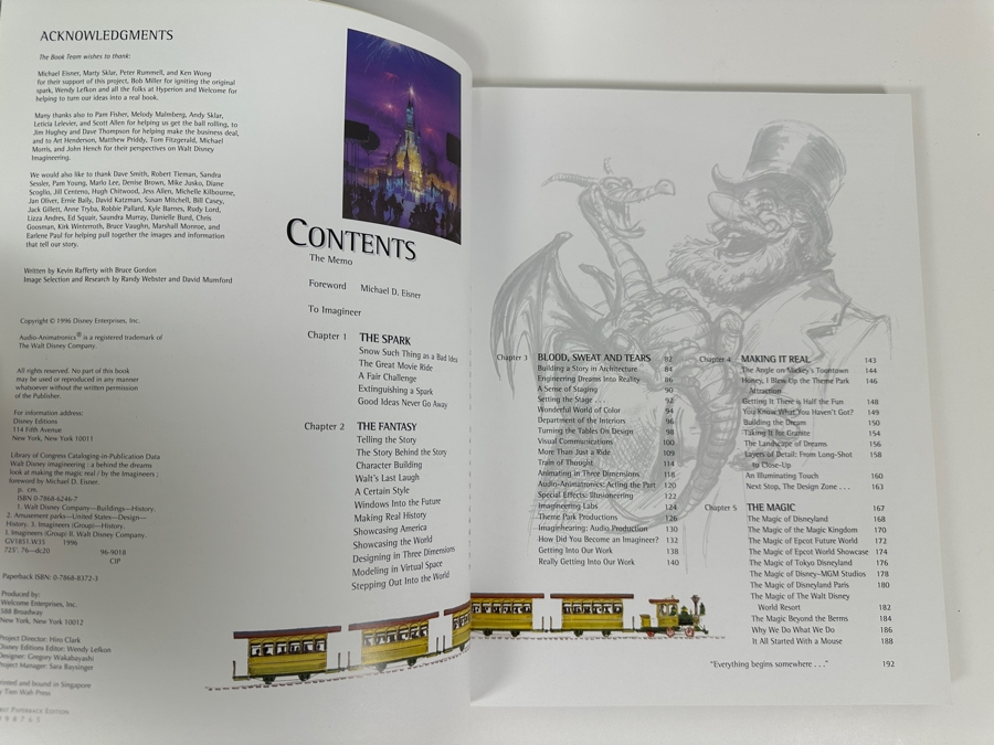 Vintage 1996 First Paperback Edition Book Walt Disney Imagineering: A Behind The Dreams Look At Making The Magic Real [Photo 3]