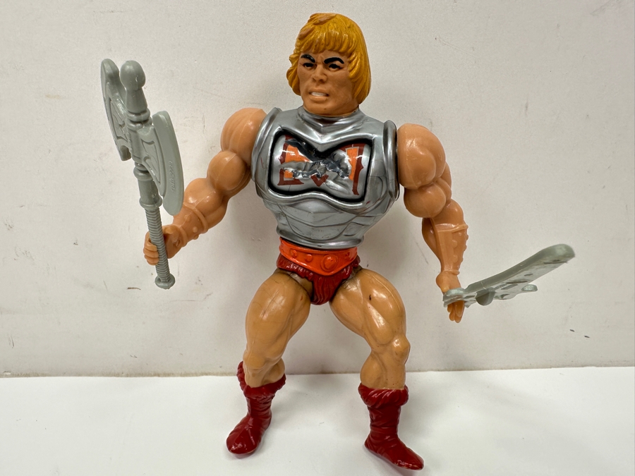 Mattel 1983 Masters Of The Universe Battle Armor He-Man Action Figure 6'H [Photo 2]