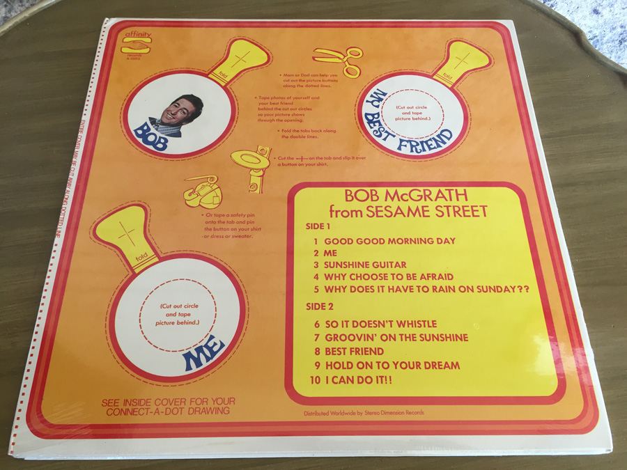 Bob McGrath ‎- Bob McGrath From Sesame Street - Affinity Records - A-1001-S - SEALED [Photo 3]