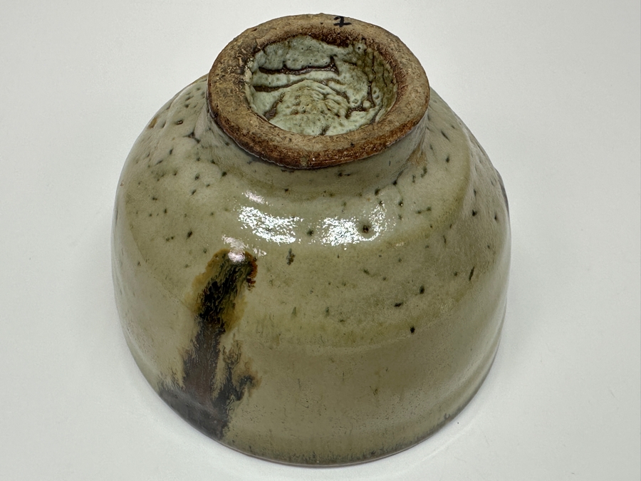 Shoji Hamada (1894-1978, Japanese) Original Studio Pottery Tea Bowl Chawan Vintage 1965 5.5'W X 3.5'H - Started The Mingei (Folk-Art) Movement In Japan - Declared A 'Living National Treasure' In 1955 Estimate $1,500-$6,000 [Photo 8]