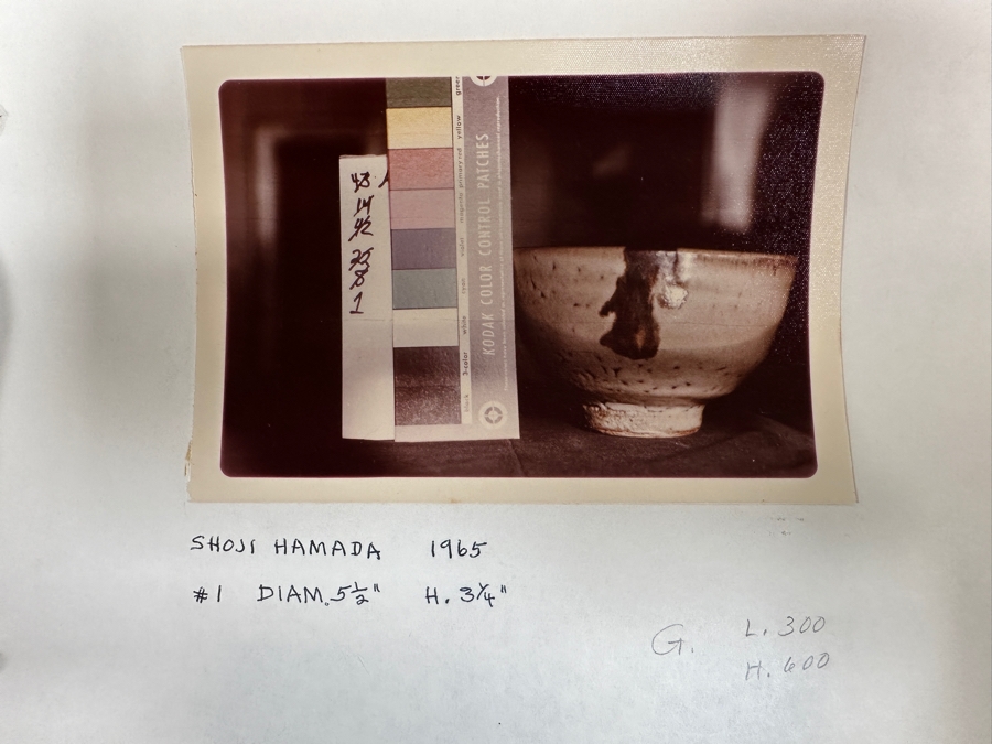 Shoji Hamada (1894-1978, Japanese) Original Studio Pottery Tea Bowl Chawan Vintage 1965 5.5'W X 3.5'H - Started The Mingei (Folk-Art) Movement In Japan - Declared A 'Living National Treasure' In 1955 Estimate $1,500-$6,000 [Photo 12]