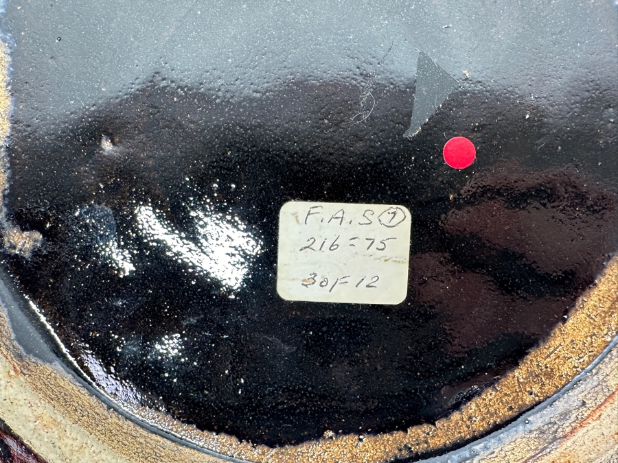 Shoji Hamada (1894-1978, Japanese) Original Studio Pottery Plate / Bowl Vintage 1972 11'W - Started The Mingei (Folk-Art) Movement In Japan - Declared A 'Living National Treasure' In 1955 Estimate $2,500-$6,000 [Photo 4]