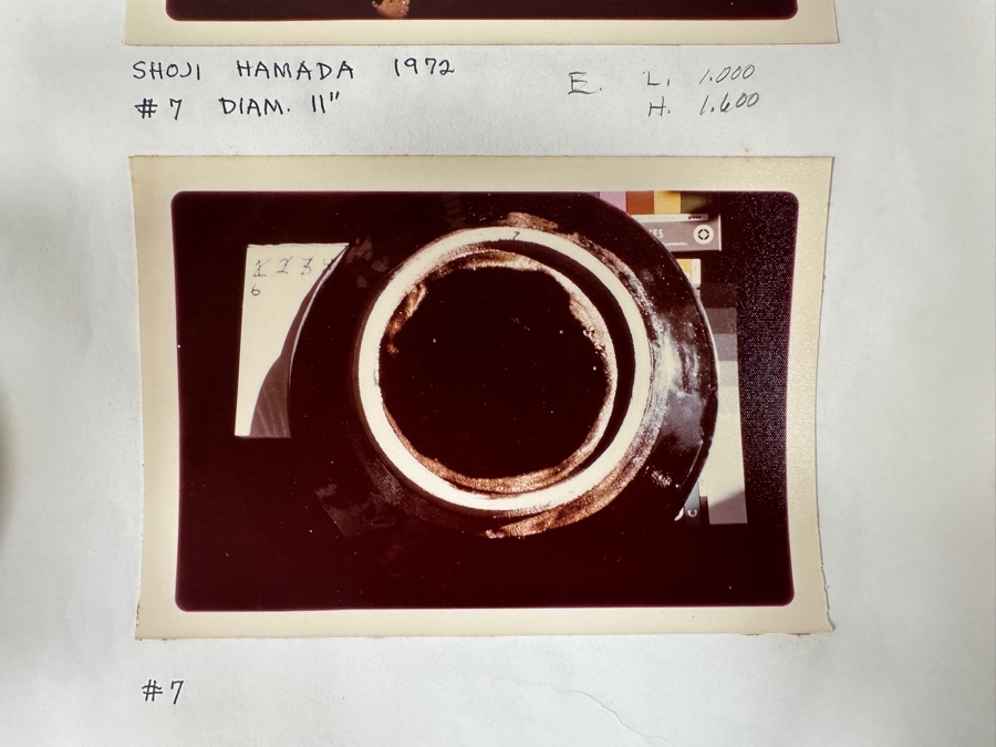 Shoji Hamada (1894-1978, Japanese) Original Studio Pottery Plate / Bowl Vintage 1972 11'W - Started The Mingei (Folk-Art) Movement In Japan - Declared A 'Living National Treasure' In 1955 Estimate $2,500-$6,000 [Photo 10]
