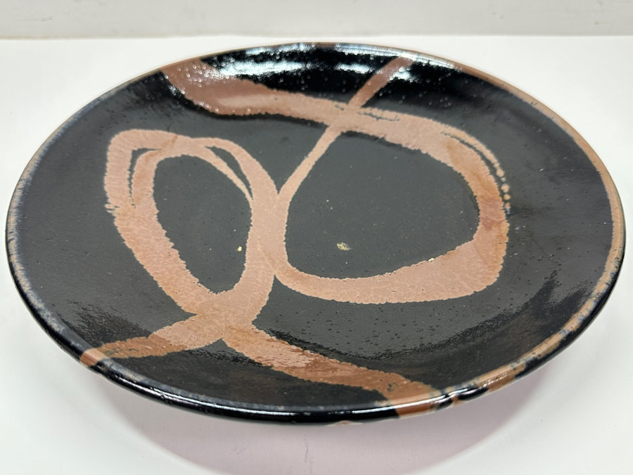Shoji Hamada (1894-1978, Japanese) Original Studio Pottery Plate / Bowl Vintage 1972 11'W - Started The Mingei (Folk-Art) Movement In Japan - Declared A 'Living National Treasure' In 1955 Estimate $2,500-$6,000 [Photo 7]
