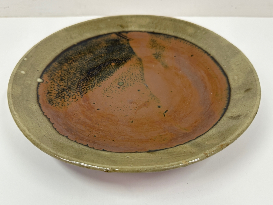 Shoji Hamada (1894-1978, Japanese) Original Studio Pottery Plate / Bowl Vintage 1955 9.75'W - Started The Mingei (Folk-Art) Movement In Japan - Declared A 'Living National Treasure' In 1955 Estimate $2,500-$6,000 [Photo 4]
