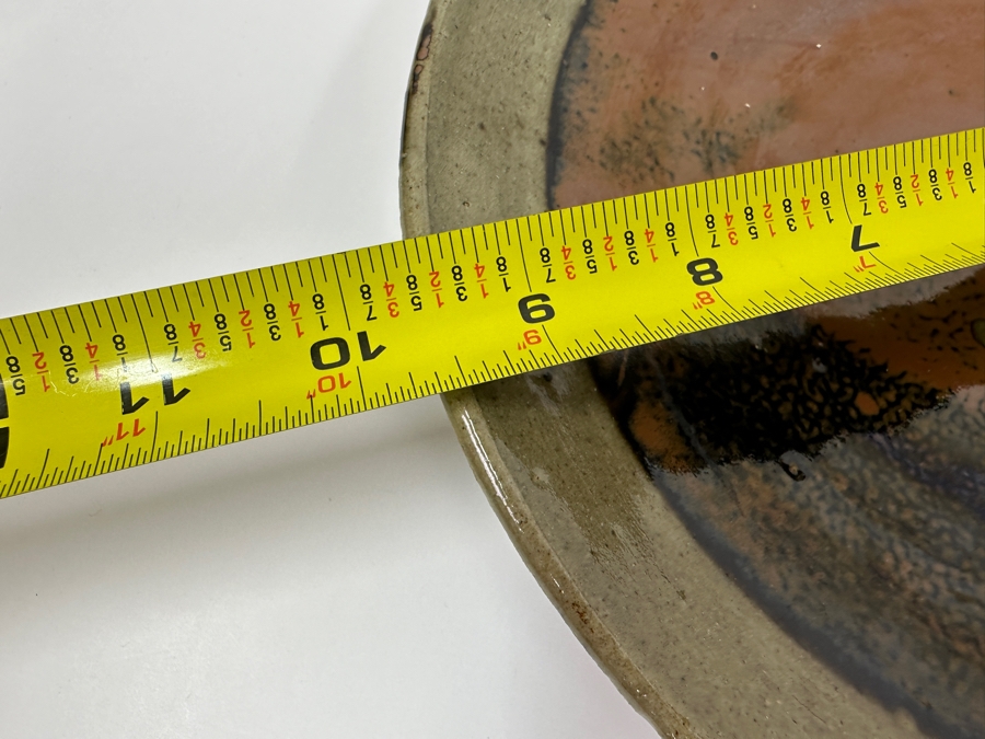 Shoji Hamada (1894-1978, Japanese) Original Studio Pottery Plate / Bowl Vintage 1955 9.75'W - Started The Mingei (Folk-Art) Movement In Japan - Declared A 'Living National Treasure' In 1955 Estimate $2,500-$6,000 [Photo 9]