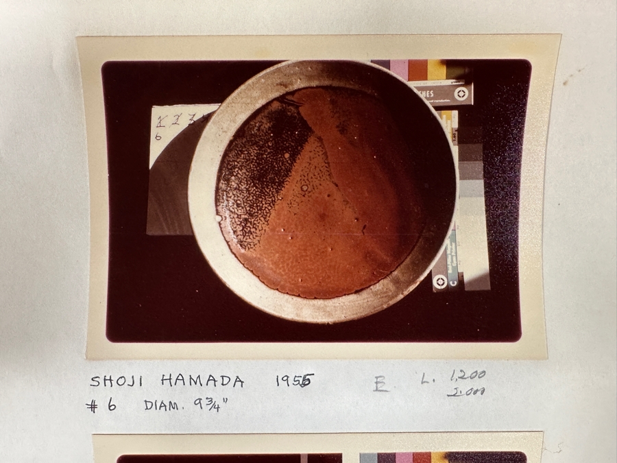 Shoji Hamada (1894-1978, Japanese) Original Studio Pottery Plate / Bowl Vintage 1955 9.75'W - Started The Mingei (Folk-Art) Movement In Japan - Declared A 'Living National Treasure' In 1955 Estimate $2,500-$6,000 [Photo 13]
