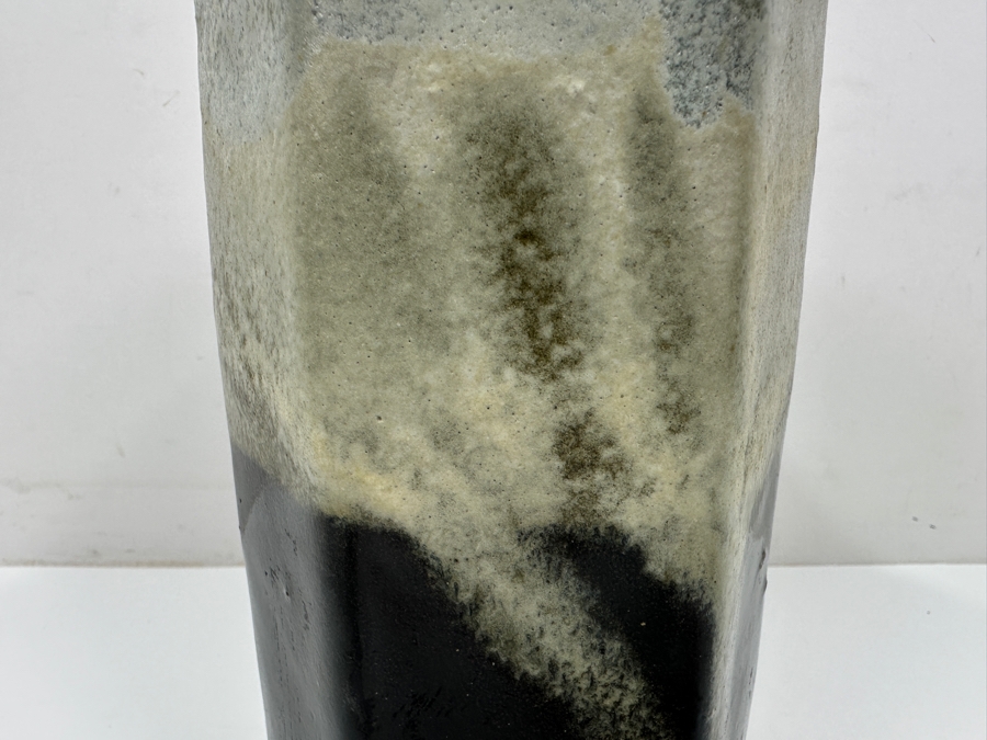 Shoji Hamada (1894-1978, Japanese) Original Studio Pottery Hexagonal Brush Holder / Vase Vintage 1972 4'W X 7.75'H - Started The Mingei (Folk-Art) Movement In Japan - Declared A 'Living National Treasure' In 1955 Estimate $7,000-$10,000 [Photo 3]