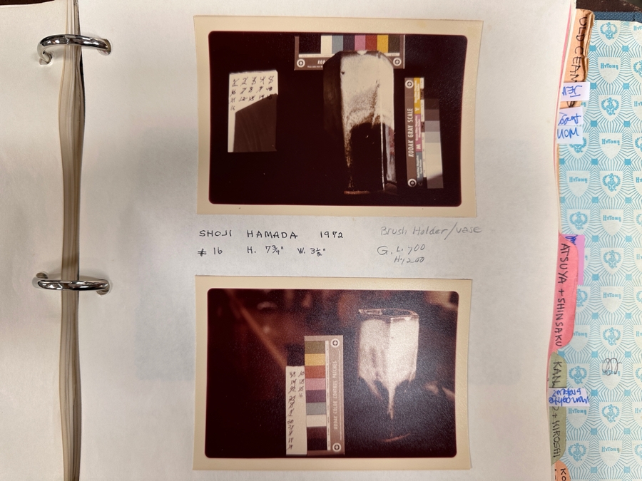 Shoji Hamada (1894-1978, Japanese) Original Studio Pottery Hexagonal Brush Holder / Vase Vintage 1972 4'W X 7.75'H - Started The Mingei (Folk-Art) Movement In Japan - Declared A 'Living National Treasure' In 1955 Estimate $7,000-$10,000 [Photo 11]