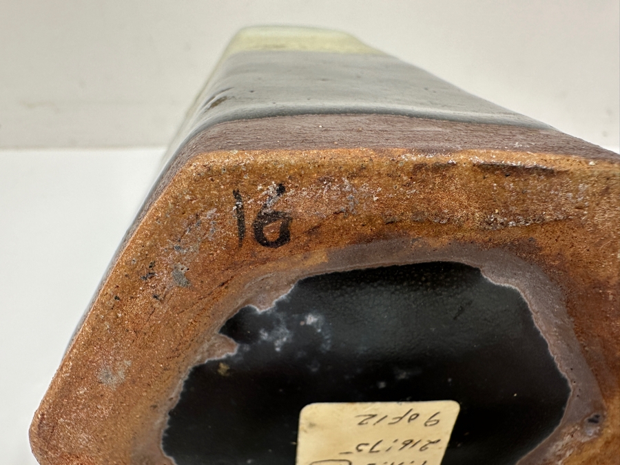 Shoji Hamada (1894-1978, Japanese) Original Studio Pottery Hexagonal Brush Holder / Vase Vintage 1972 4'W X 7.75'H - Started The Mingei (Folk-Art) Movement In Japan - Declared A 'Living National Treasure' In 1955 Estimate $7,000-$10,000 [Photo 10]