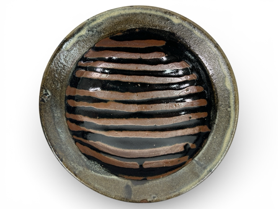 Shoji Hamada (1894-1978, Japanese) Original Studio Pottery Bowl Vintage 1955 9.25'W X 3'H - Started The Mingei (Folk-Art) Movement In Japan - Declared A 'Living National Treasure' In 1955 Estimate $2,500-$6,000