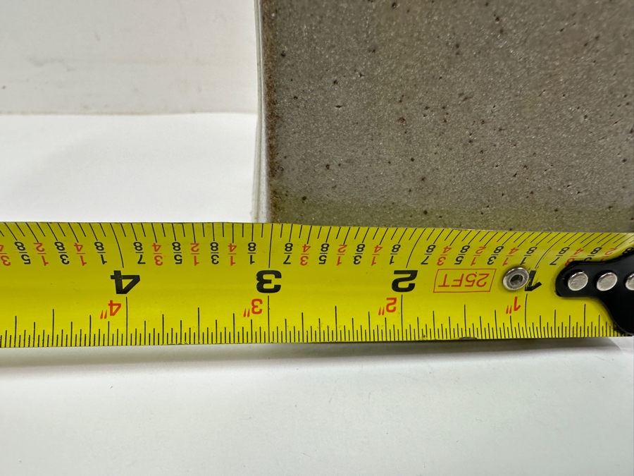 Shoji Hamada (1894-1978, Japanese) Original Studio Pottery Rectangular Bottle Vintage 1972 5'W X 3'D X 8'H - Started The Mingei (Folk-Art) Movement In Japan - Declared A 'Living National Treasure' In 1955 Estimate $3,000-$20,000+ [Photo 13]