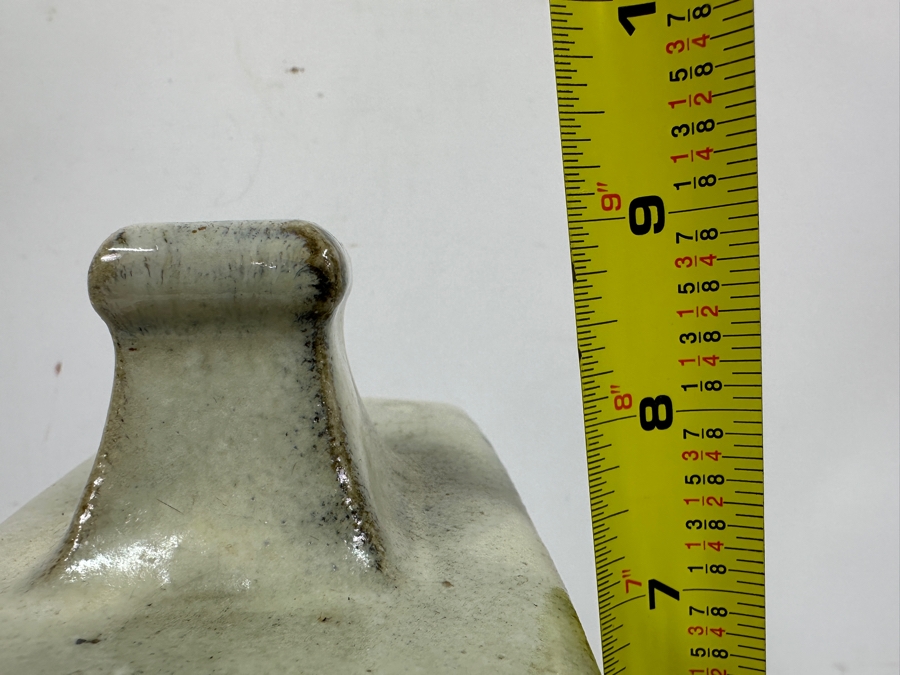 Shoji Hamada (1894-1978, Japanese) Original Studio Pottery Rectangular Bottle Vintage 1972 6'W X 3.25'D X 9'H - Started The Mingei (Folk-Art) Movement In Japan - Declared A 'Living National Treasure' In 1955 Estimate $3,000-$20,000+ [Photo 14]