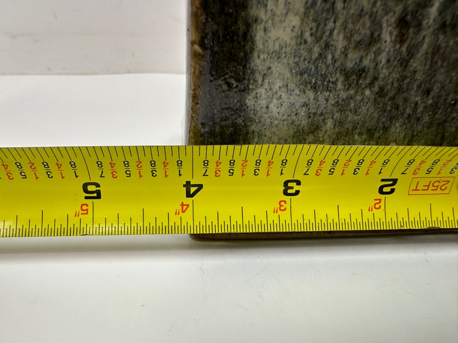 Shoji Hamada (1894-1978, Japanese) Original Studio Pottery Square Bottle Vase Vintage 1965 4'W X 4'D X 9.5'H - Started The Mingei (Folk-Art) Movement In Japan - Declared A 'Living National Treasure' In 1955 Estimate $3,000-$20,000+ [Photo 13]