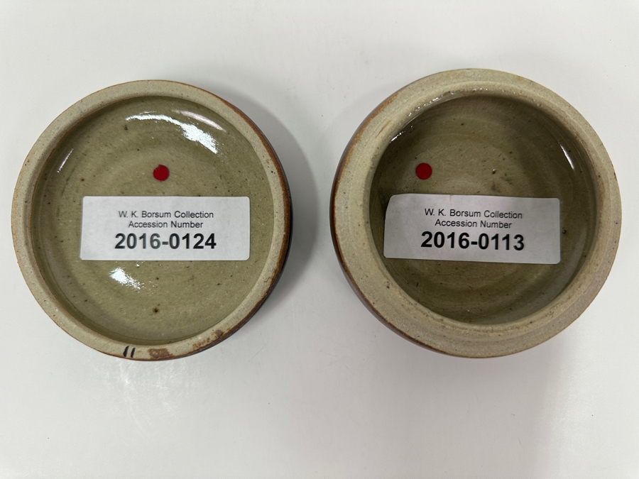 Atsuya Hamada (1932-1986, Japanese) Original Studio Pottery Covered Incense Box Vintage 1972 4'W X 2'H - Son Of Shoji Hamada - Estimate $300-$600 [Photo 7]