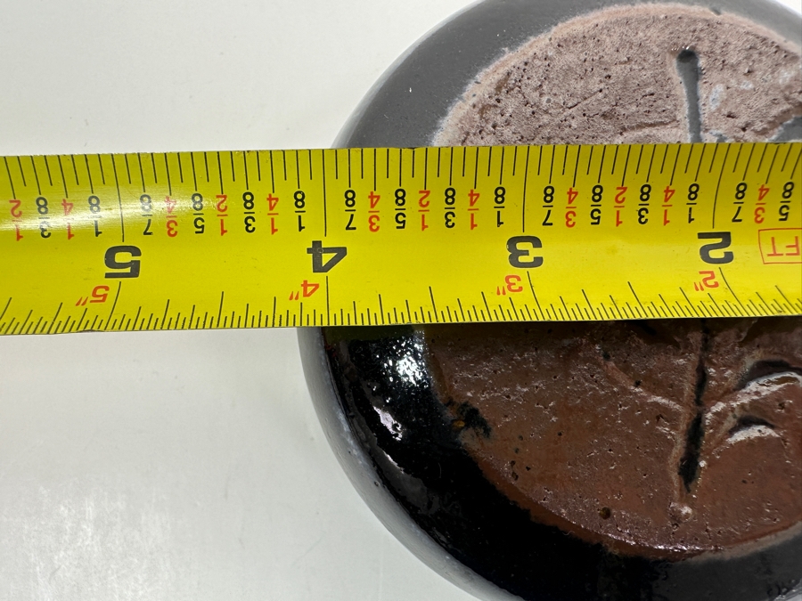 Atsuya Hamada (1932-1986, Japanese) Original Studio Pottery Covered Incense Box Vintage 1972 4'W X 2'H - Son Of Shoji Hamada - Estimate $300-$600 [Photo 8]