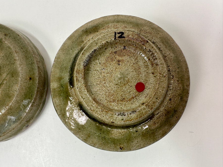 Atsuya Hamada (1932-1986, Japanese) Original Studio Pottery Covered Incense Box Vintage 1972 4'W X 2'H - Son Of Shoji Hamada - Estimate $300-$600 [Photo 5]