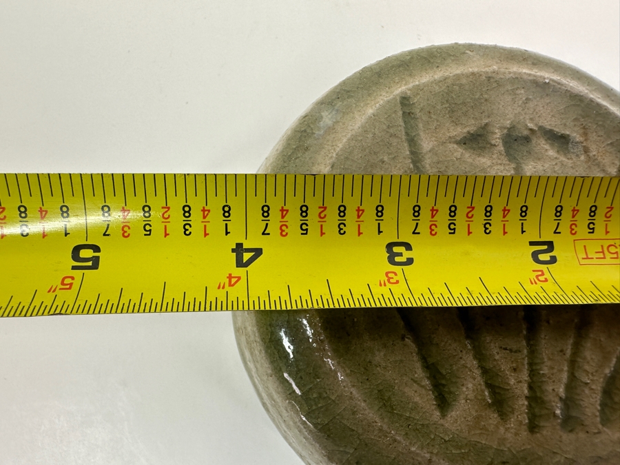 Atsuya Hamada (1932-1986, Japanese) Original Studio Pottery Covered Incense Box Vintage 1972 4'W X 2'H - Son Of Shoji Hamada - Estimate $300-$600 [Photo 8]