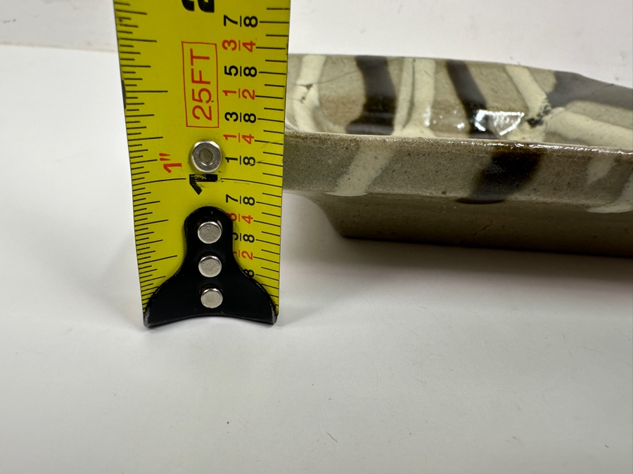 Atsuya Hamada (1932-1986, Japanese) Repaired Original Studio Pottery Small Dish Vintage 1972 6'W X 6'H - Son Of Shoji Hamada - Estimate $40-$80 [Photo 11]