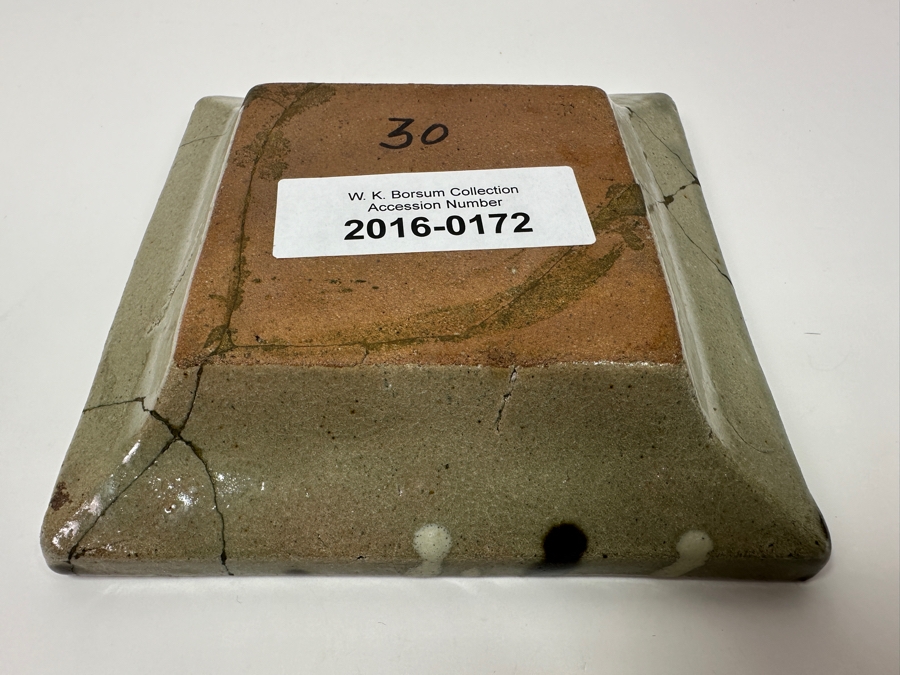 Atsuya Hamada (1932-1986, Japanese) Repaired Original Studio Pottery Small Dish Vintage 1972 6'W X 6'H - Son Of Shoji Hamada - Estimate $40-$80 [Photo 8]